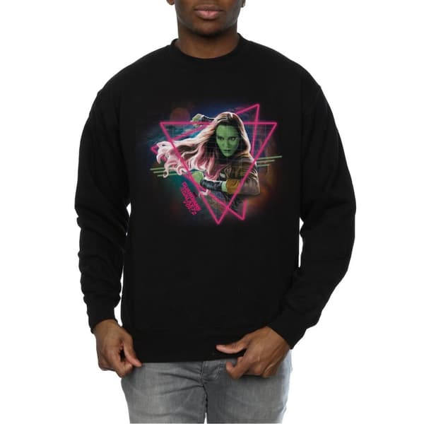 Marvel Mens Guardians Of The Galaxy Neon Gamora Sweatshirt
