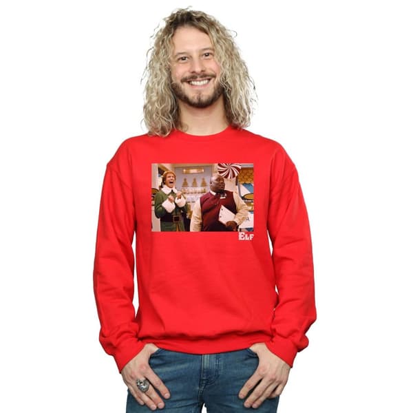 Elf Mens Christmas Store Cheer Sweatshirt