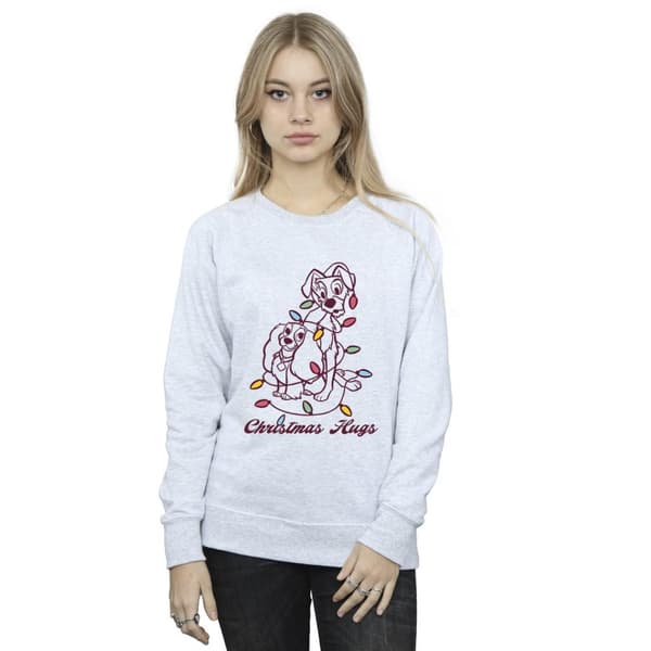 Disney Dam/Tjej Lady And The Tramp Christmas Hugs Sweatshirt