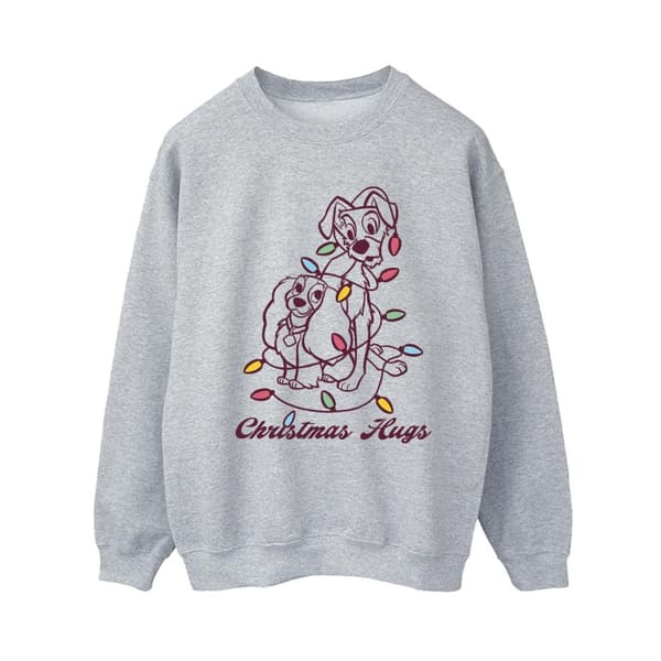 Disney Dam/Tjej Lady And The Tramp Christmas Hugs Sweatshirt