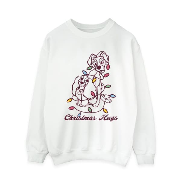 Disney Dam/Tjej Lady And The Tramp Christmas Hugs Sweatshirt