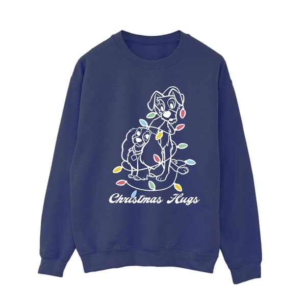 Disney Dam/Tjej Lady And The Tramp Christmas Hugs Sweatshirt