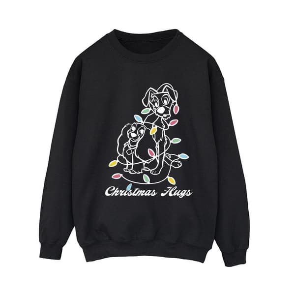 Disney Dam/Tjej Lady And The Tramp Christmas Hugs Sweatshirt