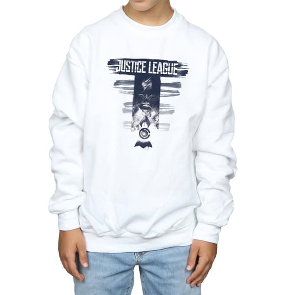 DC Comics Boys Justice League Movie Logo Badges Sweatshirt