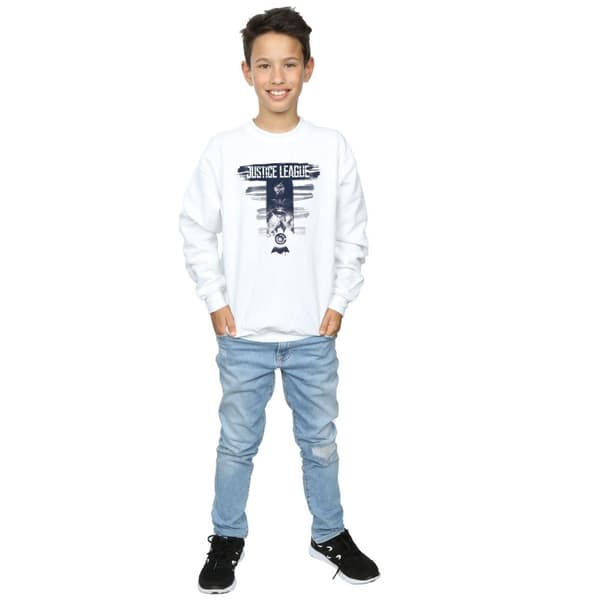 DC Comics Boys Justice League Movie Logo Badges Sweatshirt