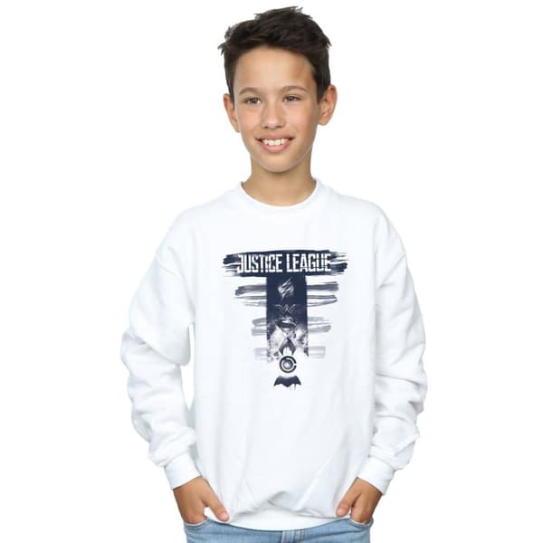 DC Comics Boys Justice League Movie Logo Badges Sweatshirt