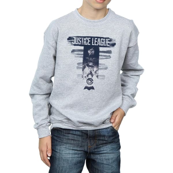 DC Comics Boys Justice League Movie Logo Badges Sweatshirt