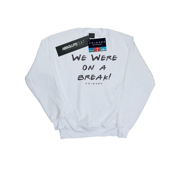 Friends Mens We Were On A Break Text Sweatshirt