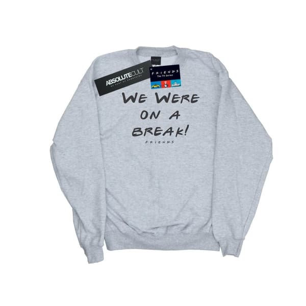 Friends Mens We Were On A Break Text Sweatshirt