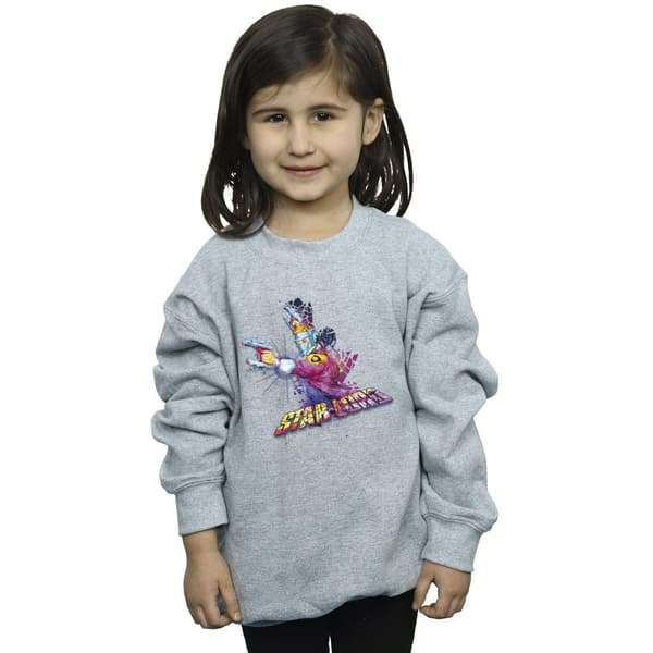 Marvel Guardians Of The Galaxy Abstrakt Star Lord Sweatshirt för tjejer