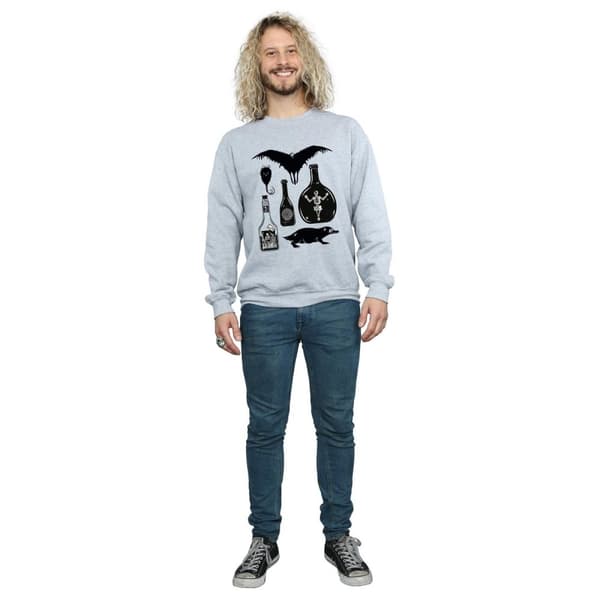 Fantastic Beasts Sweatshirt med enfärgade ikoner för herrar