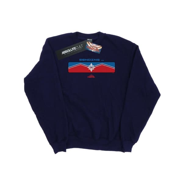 Marvel Mens Captain Marvel Sending Sweatshirt