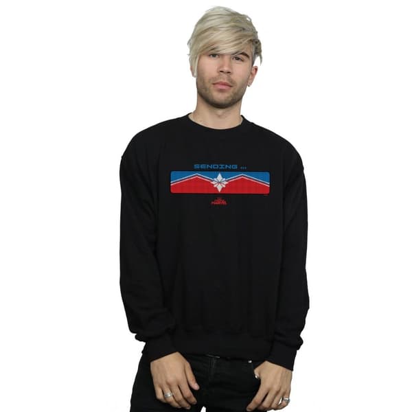 Marvel Mens Captain Marvel Sending Sweatshirt