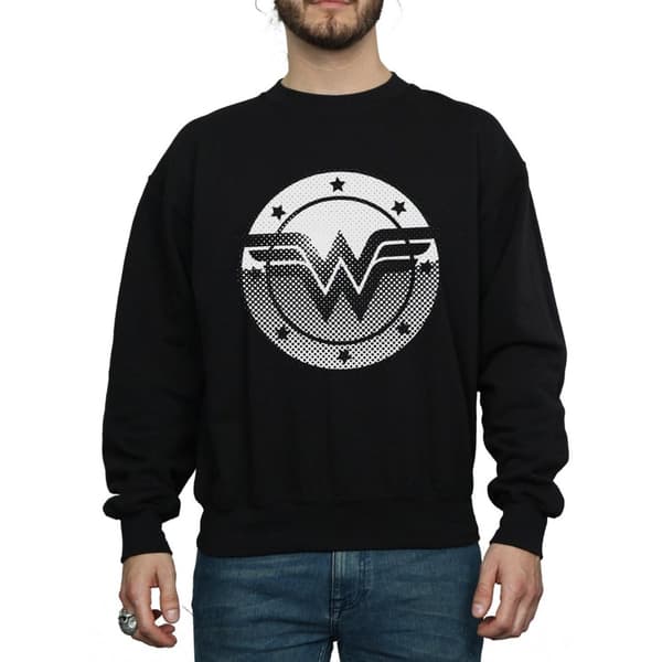 DC Comics Mens Wonder Woman Spot Logo Sweatshirt
