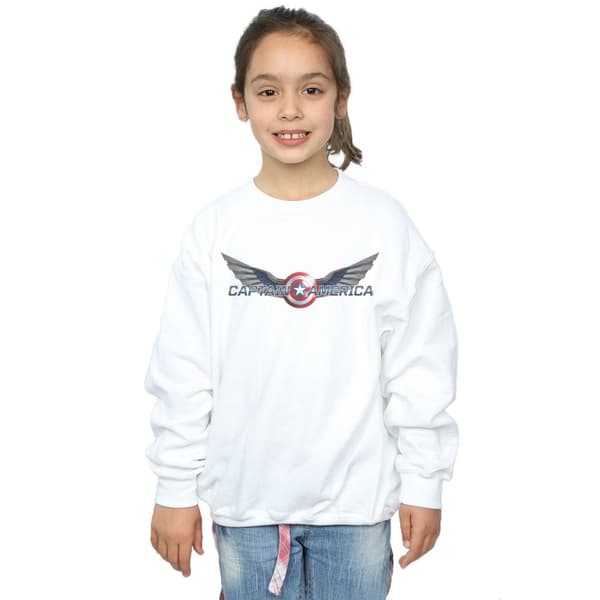 Marvel Girls Falcon And The Winter Soldier Captain America Logo Sweatshirt