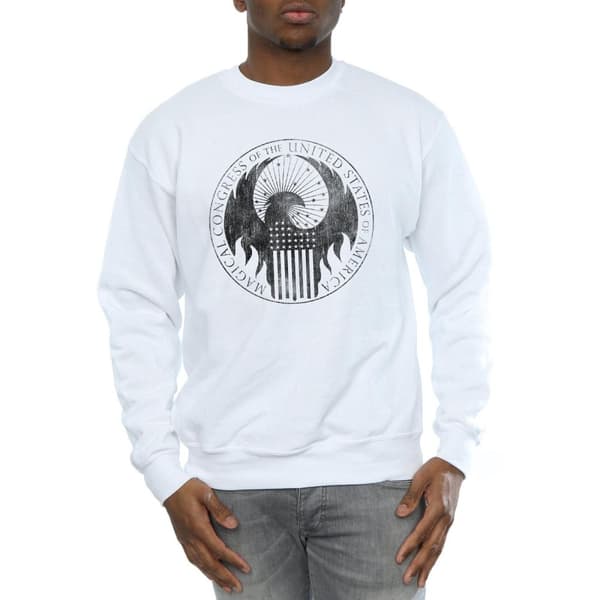 Fantastic Beasts Mens Distressed Magical Congress Sweatshirt