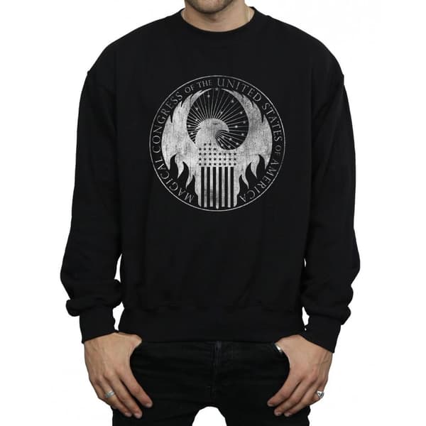 Fantastic Beasts Mens Distressed Magical Congress Sweatshirt