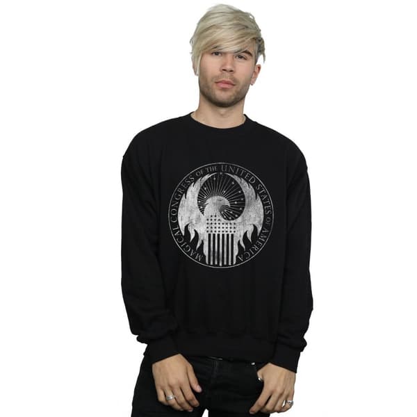 Fantastic Beasts Mens Distressed Magical Congress Sweatshirt