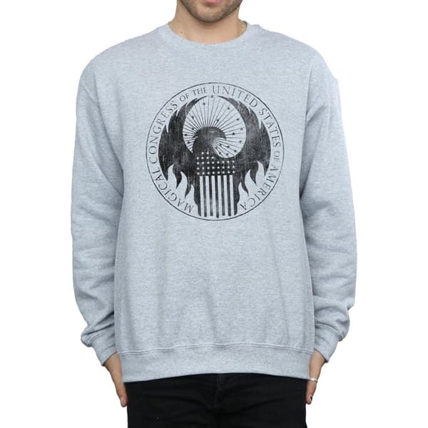 Fantastic Beasts Mens Distressed Magical Congress Sweatshirt