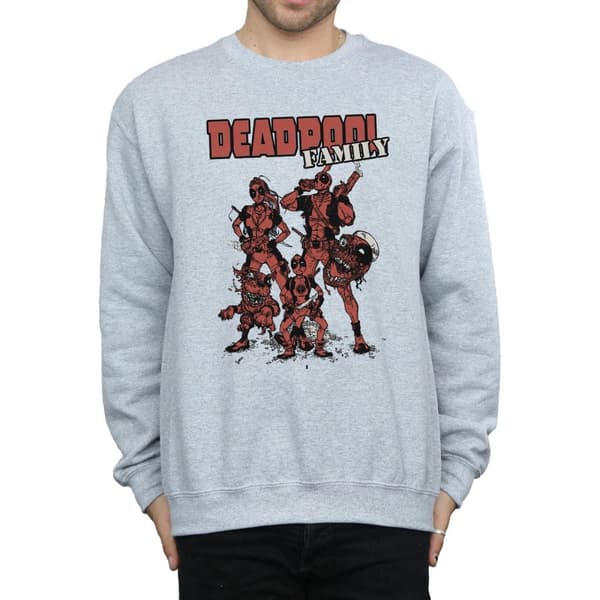 Marvel Mens Deadpool Family Group Sweatshirt