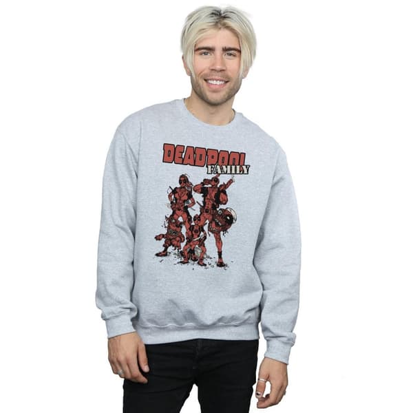 Marvel Mens Deadpool Family Group Sweatshirt