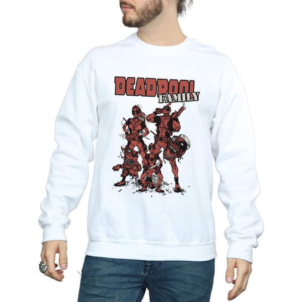 Marvel Mens Deadpool Family Group Sweatshirt