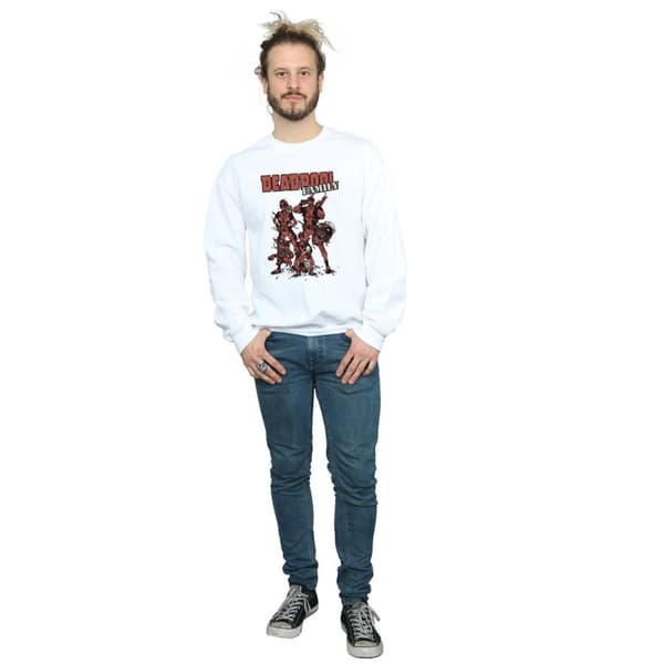 Marvel Mens Deadpool Family Group Sweatshirt