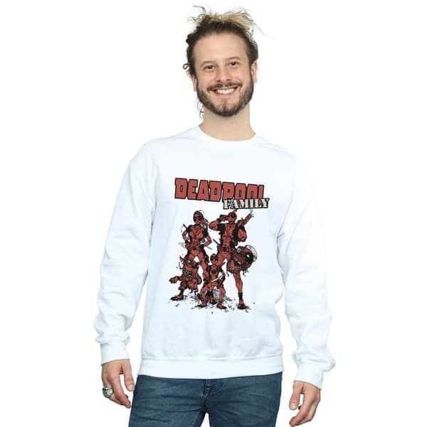 Marvel Mens Deadpool Family Group Sweatshirt