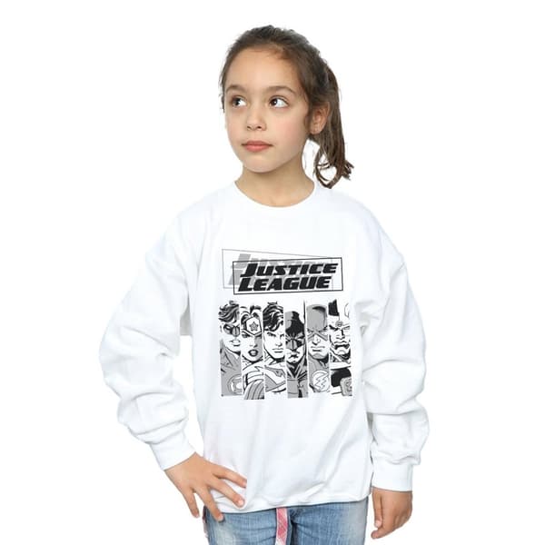 DC Comics Girls Justice League Stripes Sweatshirt