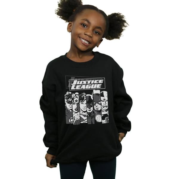 DC Comics Girls Justice League Stripes Sweatshirt