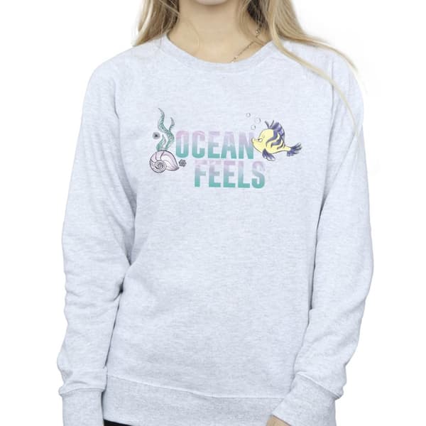 Disney Dam/kvinnor Den lilla sjöjungfrun Ocean Sweatshirt