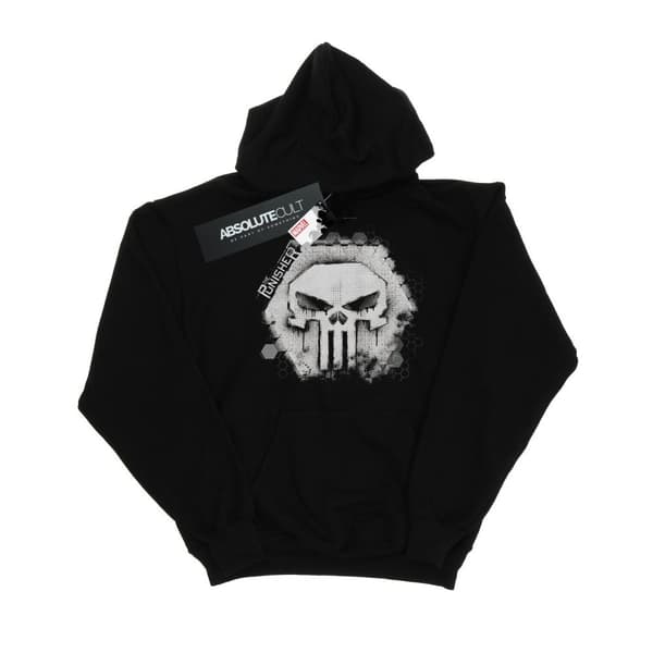 Marvel Mens Punisher Skull Badge Hoodie
