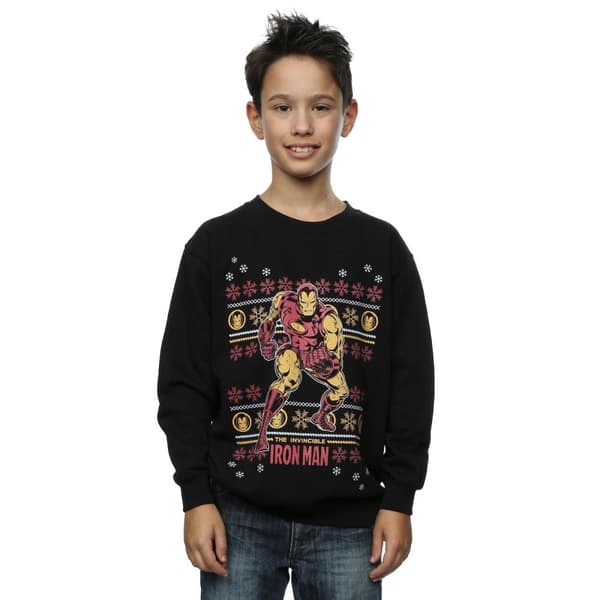 Marvel Iron Man Fair Isle-jultröja för pojkar