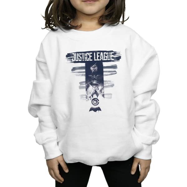 DC Comics Girls Justice League Movie Logo Badges Sweatshirt