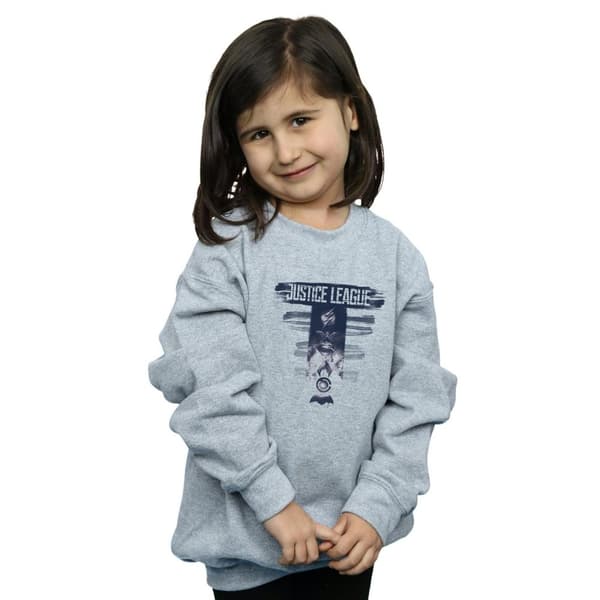 DC Comics Girls Justice League Movie Logo Badges Sweatshirt