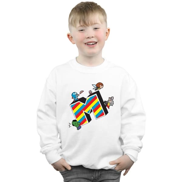 Marvel Boys Kawaii M Is For Marvel Sweatshirt