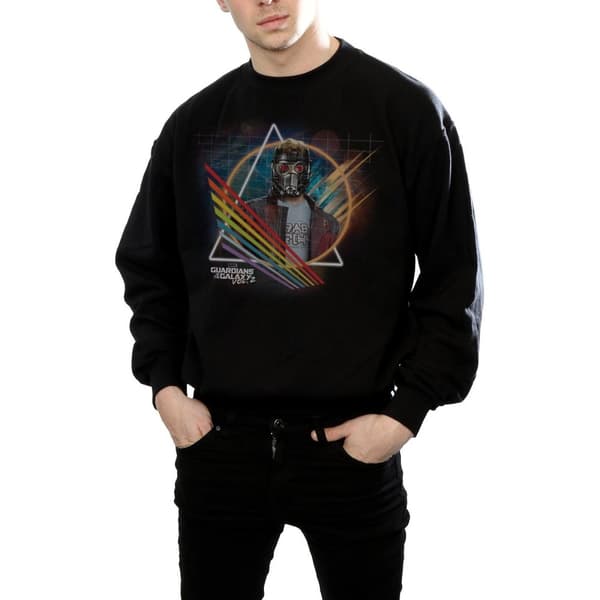 Marvel Mens Guardians Of The Galaxy Neon Star Lord Masked Sweatshirt