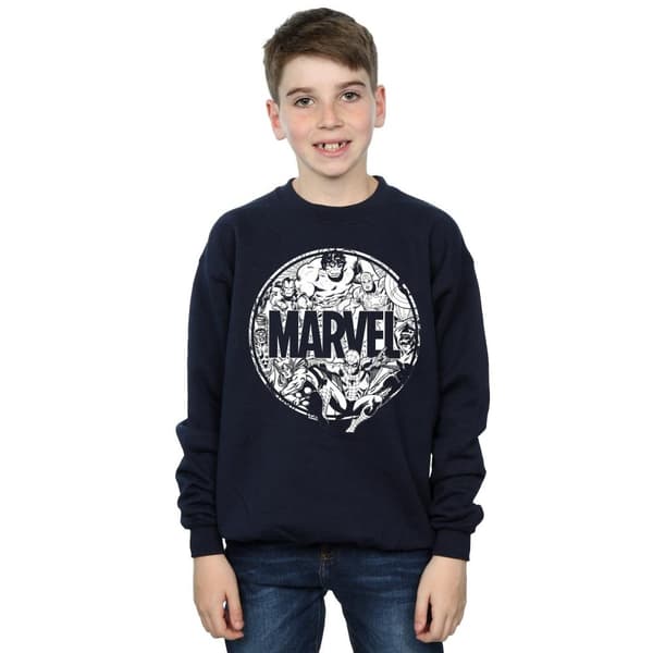 Marvel Comics Boys Logo Character Infill Sweatshirt