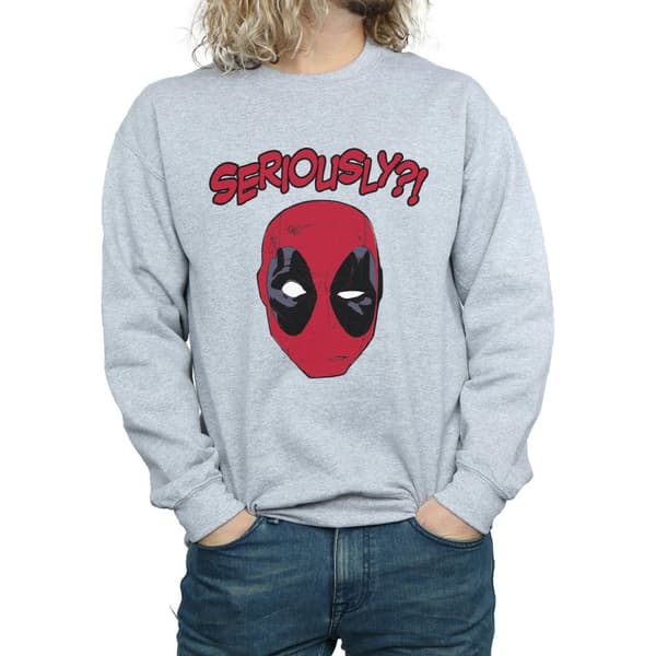 Marvel Mens Deadpool Seriously Sweatshirt