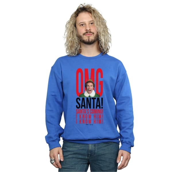 Elf Mens OMG Santa I Know Him Sweatshirt