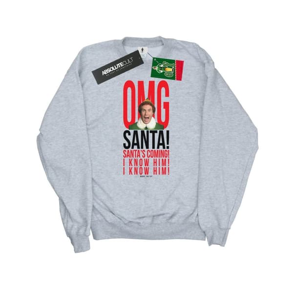 Elf Mens OMG Santa I Know Him Sweatshirt