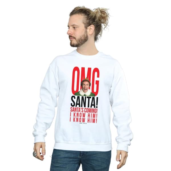 Elf Mens OMG Santa I Know Him Sweatshirt