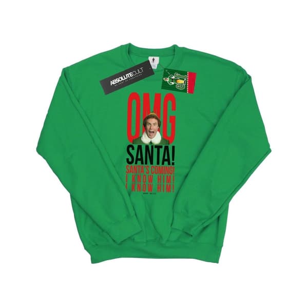 Elf Mens OMG Santa I Know Him Sweatshirt