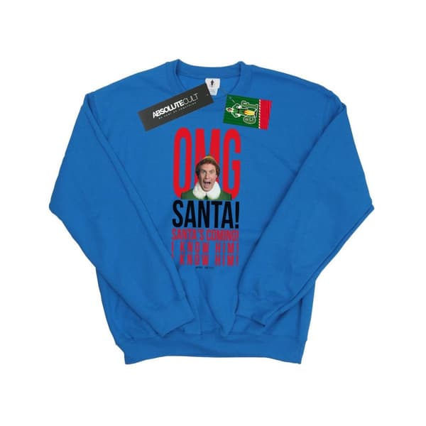 Elf Mens OMG Santa I Know Him Sweatshirt
