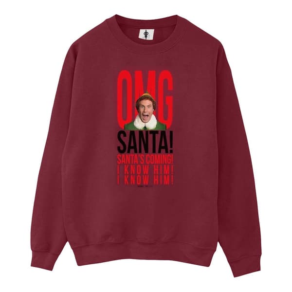 Elf Mens OMG Santa I Know Him Sweatshirt