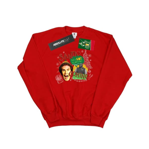 Elf Mens North Pole Sweatshirt Red M