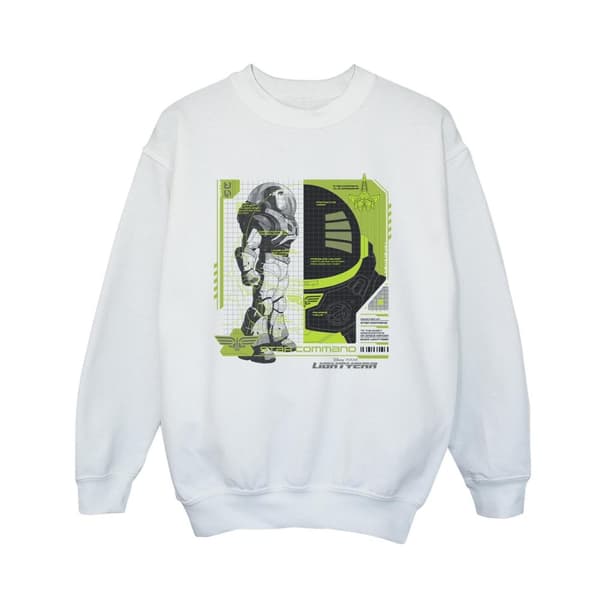 Disney Pojkar Lightyear Buzz Tech Panel Sweatshirt White 3-4 Years