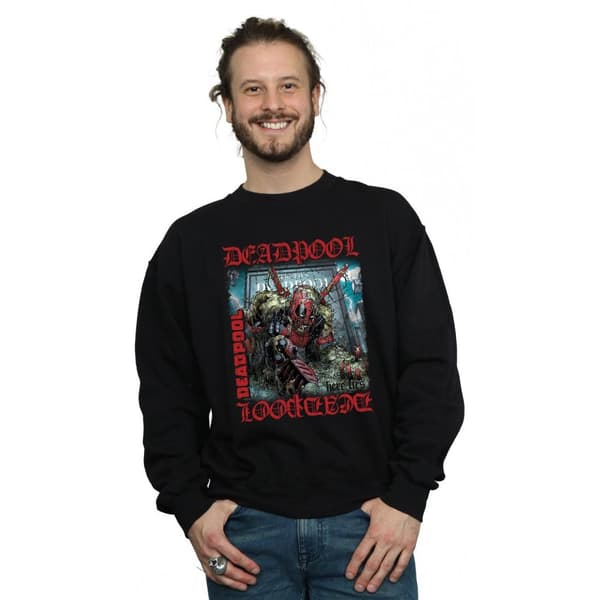 Marvel Mens Deadpool Here Lies Deadpool Sweatshirt