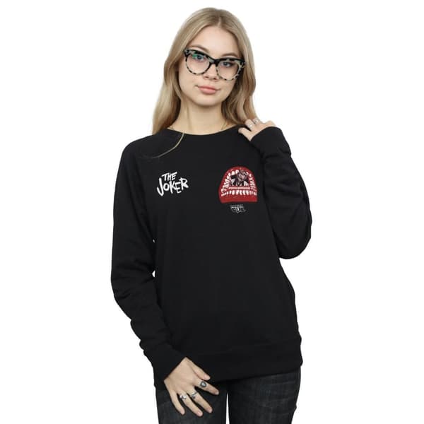 DC Comics Dam/Tjej Justice League Joker Forever Evil Sweatshirt med brösttryck