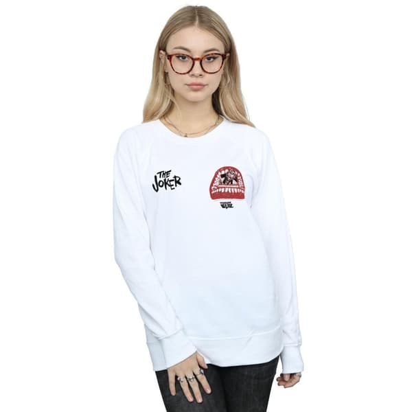 DC Comics Dam/Tjej Justice League Joker Forever Evil Sweatshirt med brösttryck